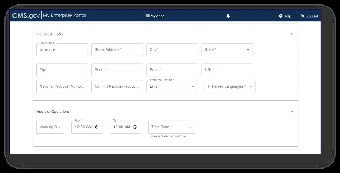 MLMS agent and broker profile contact information