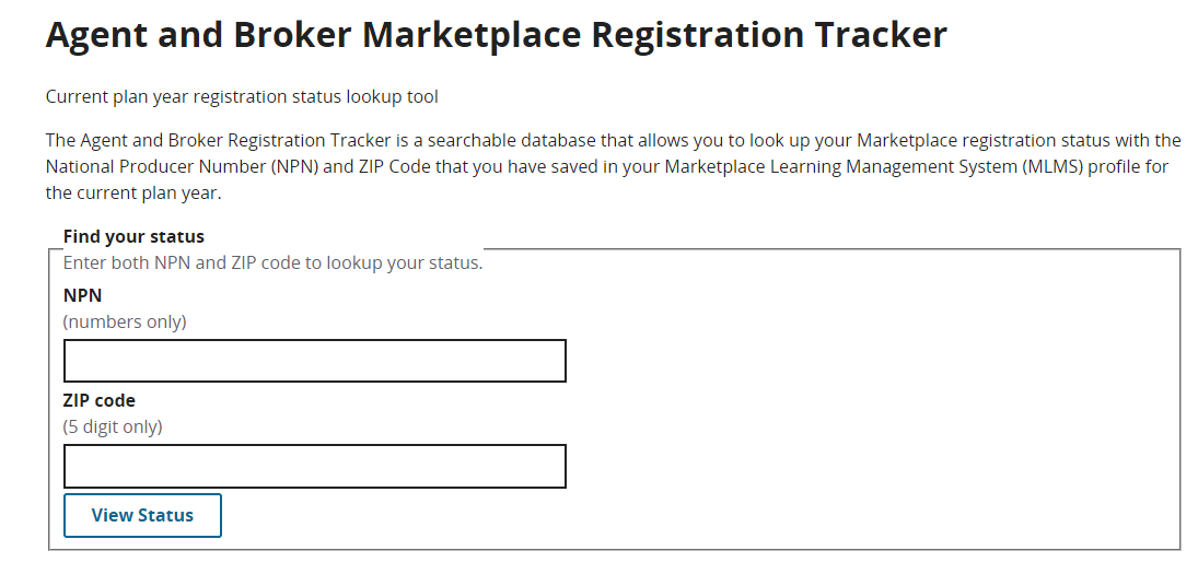 CMS Marketplace Registration Tracker